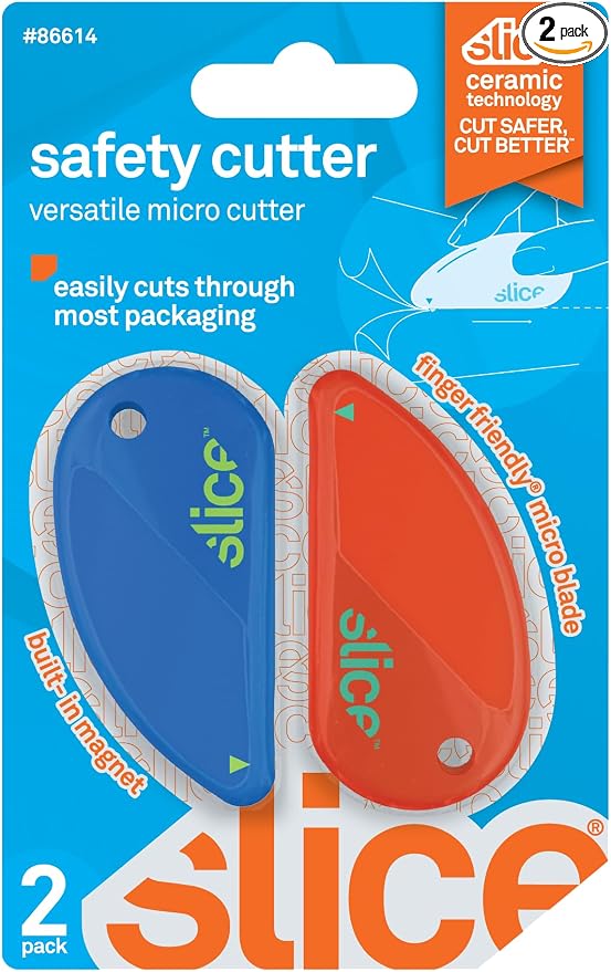 Slice Micro Safety Cutter | Safe Ceramic Box Cutter Lasting 11x Longer than by SliceInc