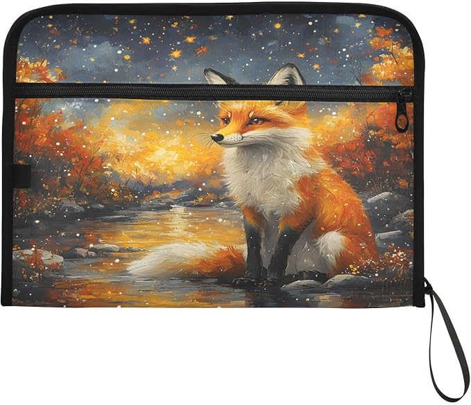 Expanding File Folder Funny Magic Fox Accordion File Organizer 13 Pockets - Image 7