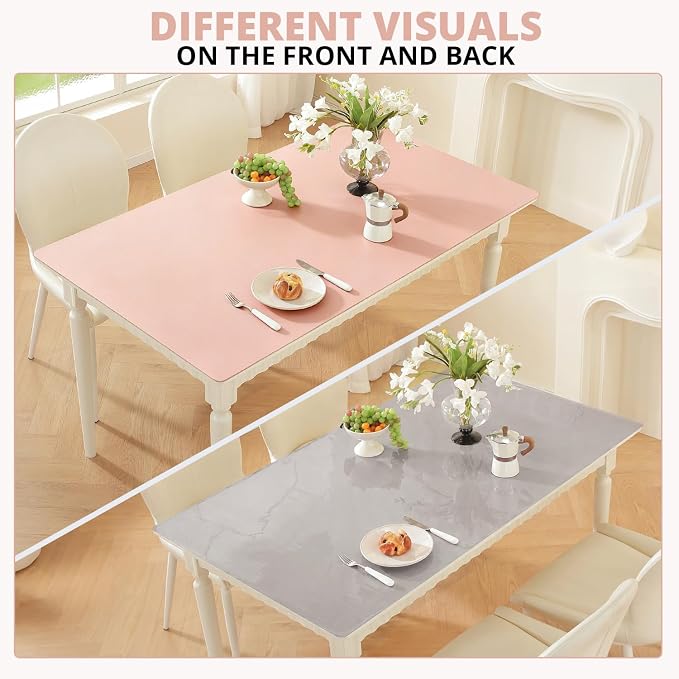 OstepDecor Pink Table Cover Protector 16 x 24 Inch, 1.5mm Thick Plastic Table - Image 7