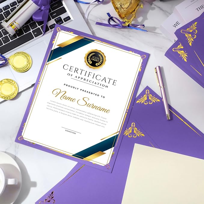 Fainne 50 Pcs Single Sided Certificate Holder Diploma Covers - Image 7