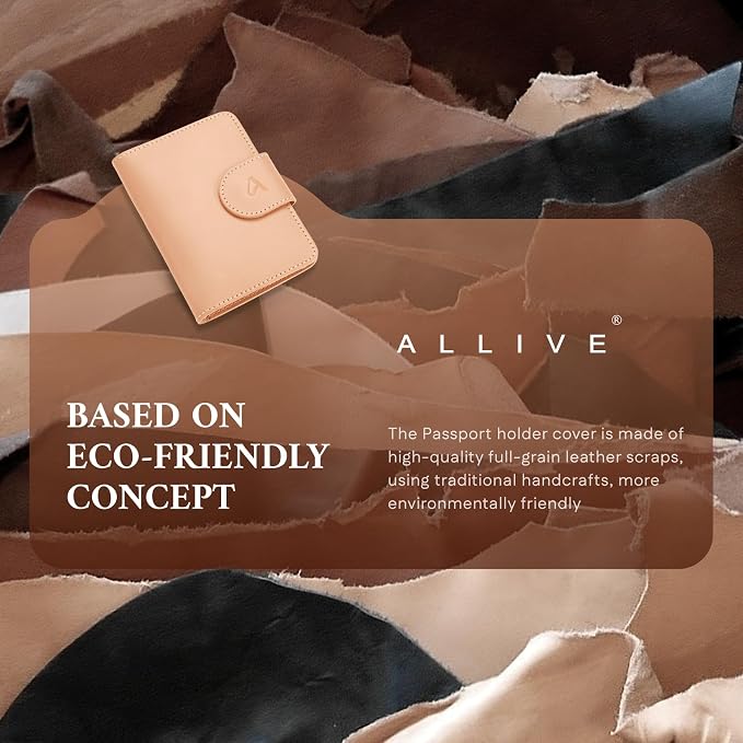 ALLIVE Genuine Leather Passport Holder, Rfid Passport Holder - Image 3