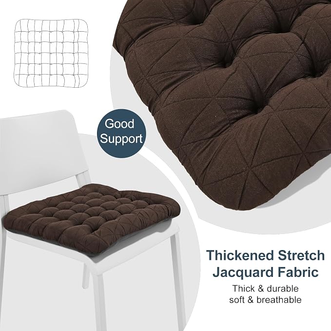 BUYUE Good Support Office Chair Cushion, Luxury Jacquard - Image 4