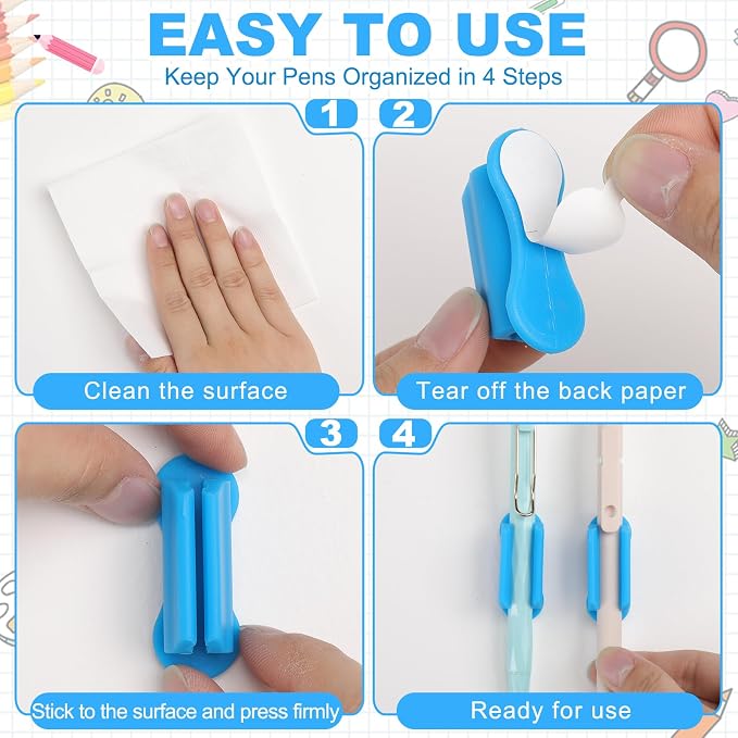 Sherr 12 Pack Adhesive Pencil Holders - Image 3