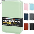 Sooez Zip-Enclosed Business Card Holder Organizer, Professional Credit Card by Sooez