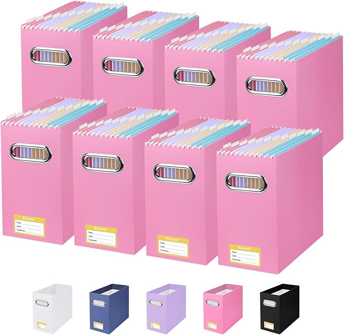 BALEINE File Organizer Box, Cardboard File Folder Organizer by BALEINE