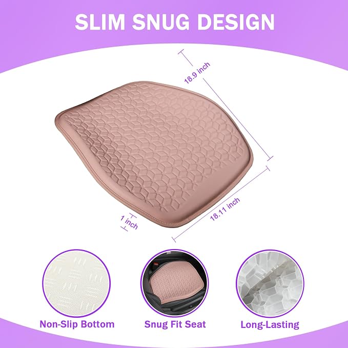 Thin Gel Seat Cushion for Car Seat, Office Chair, Wheelchair, Golf Cart - Image 2
