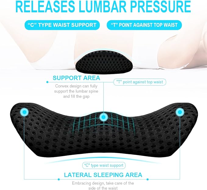 Lumbar Support Pillow for Office Chair, Memory Foam Lumbar Pillow for Lower - Image 2