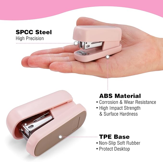 WORKPRO Mini Stapler with Staples, One Staple Remover, 2000 Standard Staples - Image 3