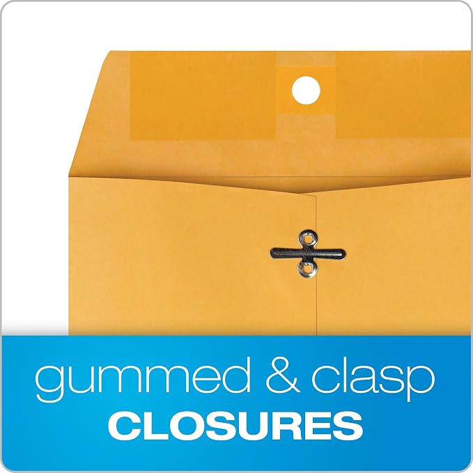Quality Park 6-1/2 x 9-1/2 Clasp Envelopes, Clasp and Gummed Closures - Image 3