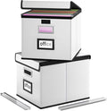 Portable Leather File Organizer Boxes by Huolewa