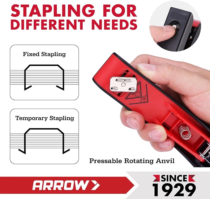 Arrow Office Stapler Set, 25 Sheet Capacity Metal Desk Stapler - Image 3