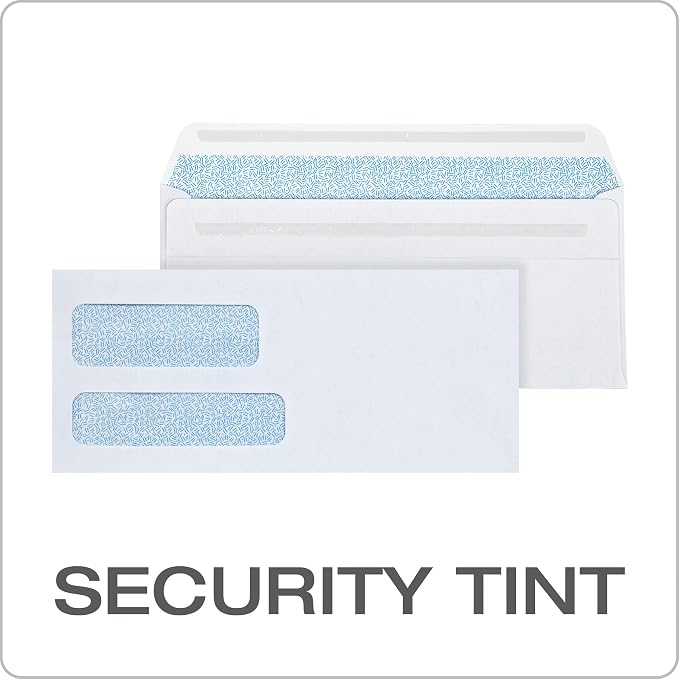 Columbian #9 Security Envelopes, 500 Pack, Double Window Self Seal Envelopes - Image 5