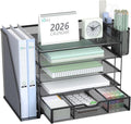 WALI Desk File Organizer, 5 Tier Desktop Paper Letter Tray Organizer by WALI