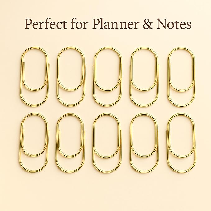 50 Pcs Jumbo Gold Paper Clips 2 inch – Planner Paper Clips, Gifts - Image 5