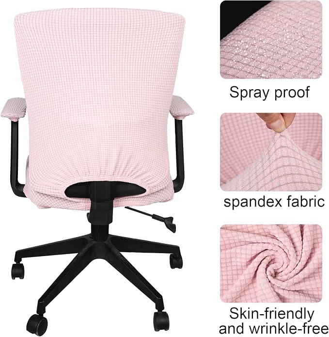 Tallew 4 Pcs Office Chair Covers Set Computer Universal Protective Stretchable - Image 3