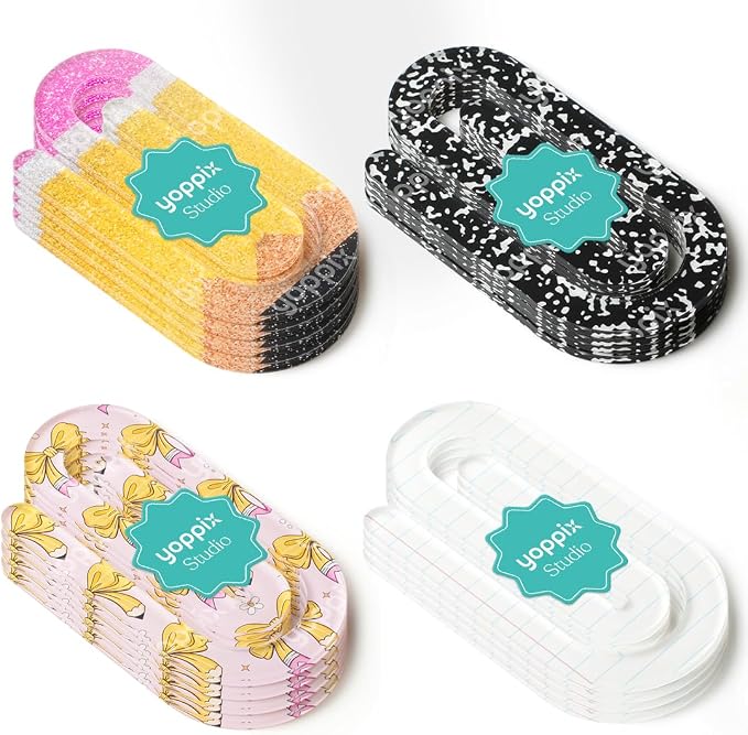 YOPPIX 12 Pcs Jumbo Teacher Acrylic Paper Clips Teacher Appreciation Cute Penci by yoppix