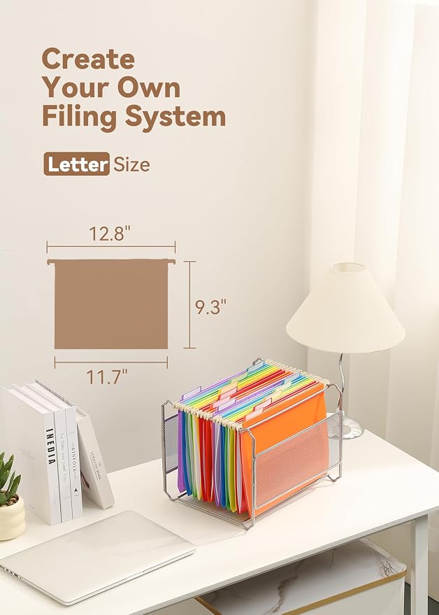 SortRax Plastic Hanging File Folders, Sturdy & Tear-Resistant, Letter Size - Image 6