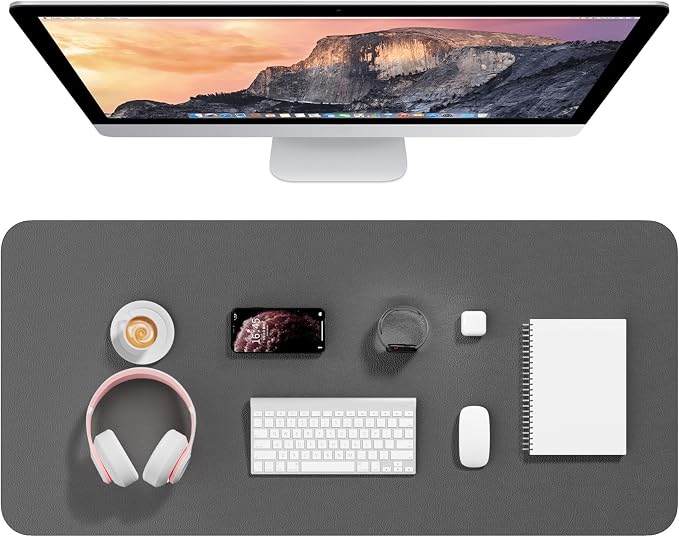 Hsurbtra Desk Pad, 35.5" x 17" PU Leather Desk Mat, XXL Extended Mouse Pad by Hsurbtra