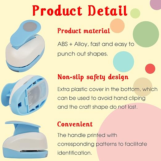 Ecohu Circle Hole Punch for Craft Sizeout 1inch, Paper Punch Shapes, Craft - Image 6