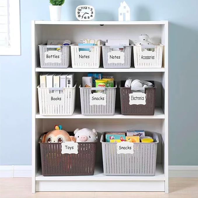 Basket Labels Clip, Include 20 Kitchen Clip Label Holder Removable PVC Bin - Image 6