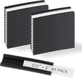 Realth C Channel Magnetic Label Holders 0.5" x 2" 30 Pack | Magnets by Realth