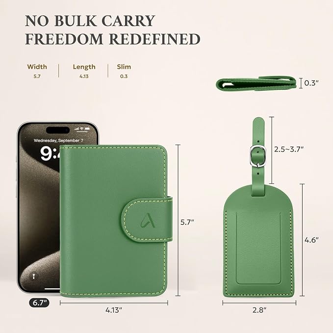 ALLIVE Rfid Passport Holder for Travel Women, Rfid Passport Cover Wallet - Image 4