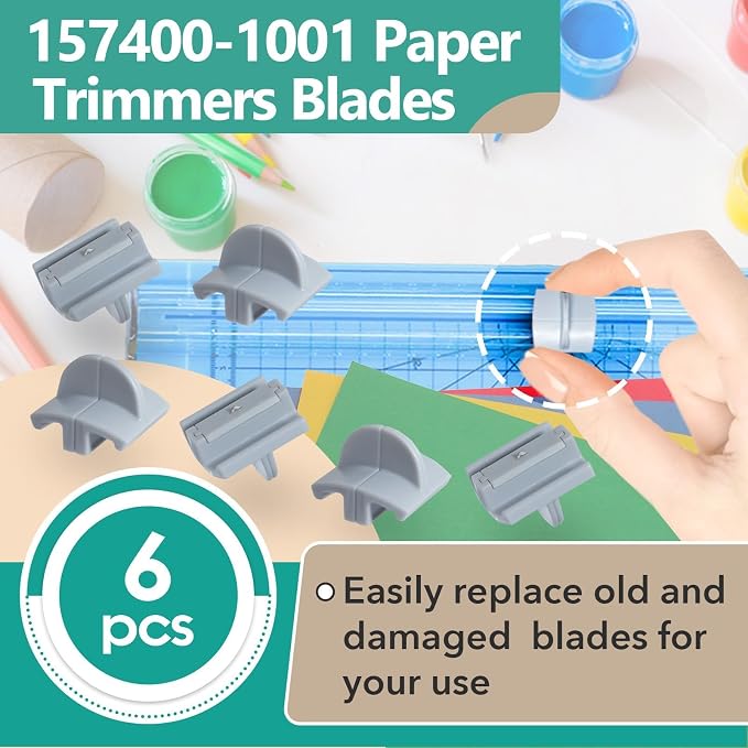 6 Pcs 157400-1001 Paper Trimmers Blades Compatible - Image 3