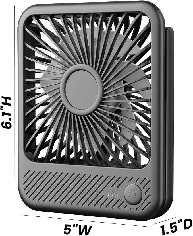 Koonie USB Desk Fan, Strong Wind Ultra Quiet Small Personal Fan - Image 7