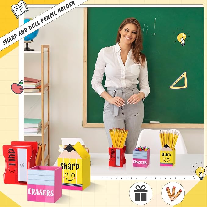 Gilprop 3 Pcs Back to School Sharp and Dull Pencil Holder - Image 4