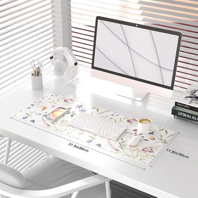 QIYI Floral Mouse Pad, Large Desk Mat - Image 2