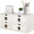 Wood Desk Organizer, Tabletop Storage Organization Box by SEEKELEGANT