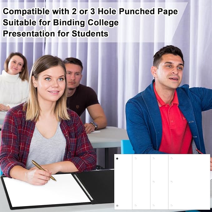 gisgfim 12 Pcs 11'' x 17'' Pressboard Report Cover 3" Capacity Metal Prong - Image 6