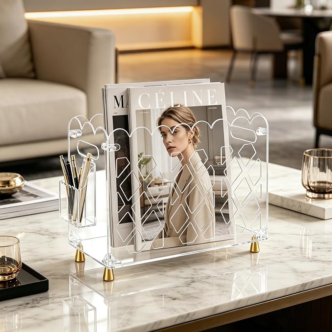 Clear Acrylic Magazine Holder - Image 6