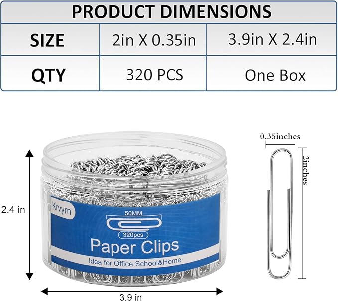 Jumbo Paper Clips, Large PaperClips, Extra Large Paper Clips - Image 2