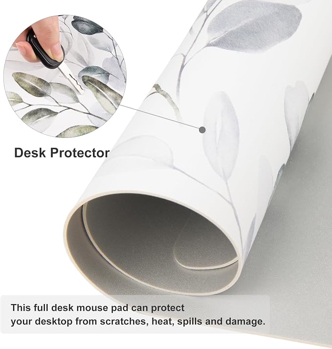 Colorful Star Large Mouse Pad, PU Leather Waterproof Desk Mat, Computer Gaming - Image 4
