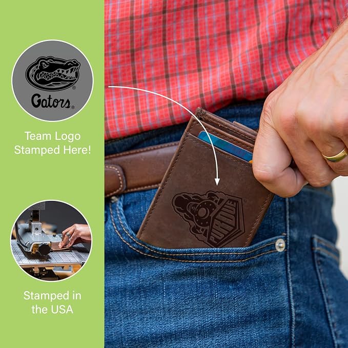 Team Sports America NCAA University of Florida Front Pocket Slim Wallet - Image 7