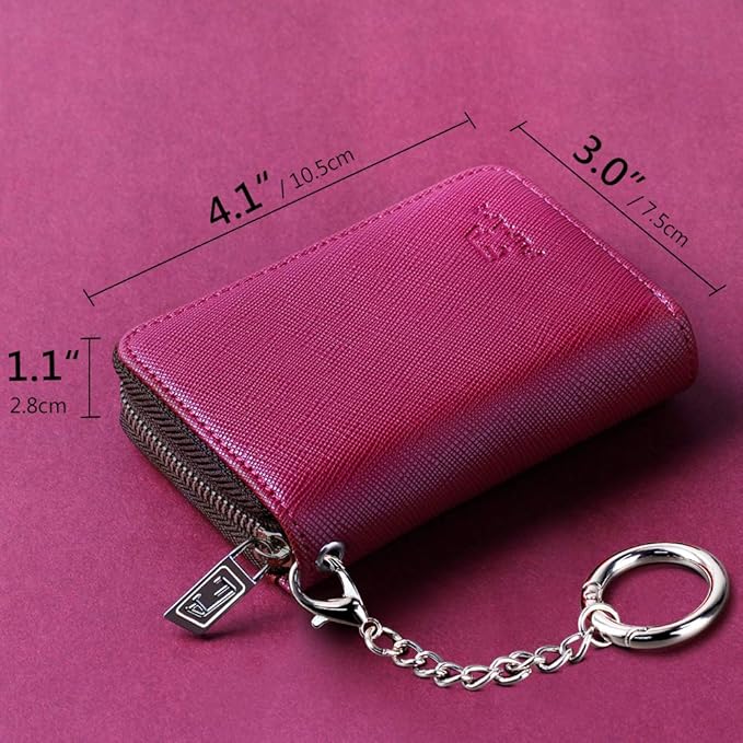 FurArt Zipper Wallet Women, RFID Blocking Credit Card Wallet, Business Card - Image 6