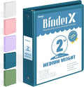 BinderX Extra Durable 3 Ring Binder, Round Ring 2 Inch Binders, Fits 450 Sheets by Sooez