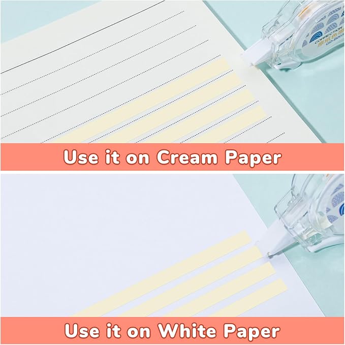 Temiary 5 Pcs Aesthetic Beige Correction Tape, Smooth Glide Quick Dry Tapes - Image 4