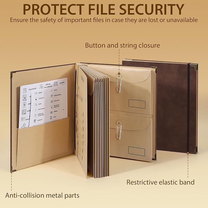 Important Document Organizer, Expanding File Folder - Image 4