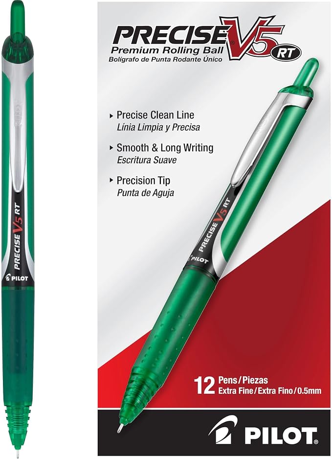 Pilot Precise V5 RT Refillable & Retractable Rollerball Pens, Extra Fine Point by PilotCorporationofAmerica