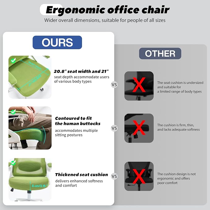 Fizzin Ergonomic Office Chair, 400 LBS Desk Chair - Image 5