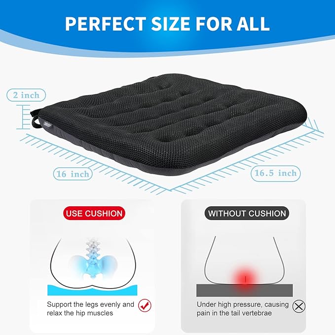SINOSSO Excellent Support Effect Office Chair Cushion 1 Pack, Luxury Air Mesh - Image 2