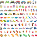110pcs 3D Cute Kids Erasers, Random Desktop Pet Toys Gifts, Classroom Rewards by CLOCKKING