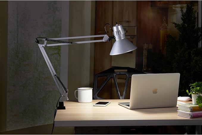 Bostitch Office VLF100-SLV Swing Arm Desk Lamp - Image 8