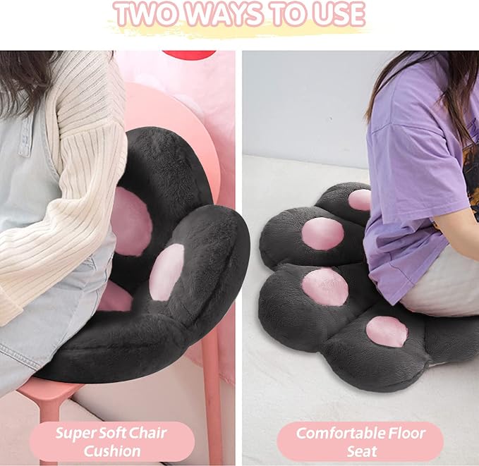 Ditucu Cat Paw Cushion Kawaii Chair Cushions 31.4 x 27.5 inch Cute Stuff Seat - Image 8