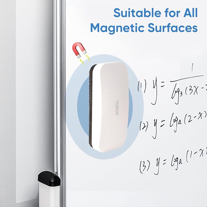 VUSIGN Dry Erase Eraser, Magnetic White Board Eraser- 4 Pack, Glass Whiteboard - Image 3