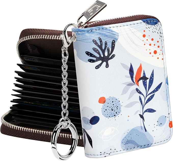 FurArt Zipper Wallet Women, RFID Blocking Credit Card Wallet, Business Card by FurArt