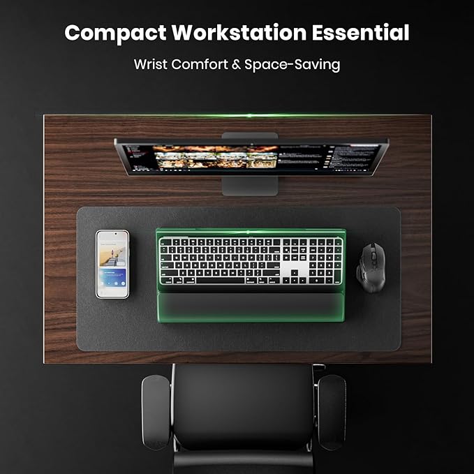 Compact Keyboard Stand w/Silicone Wrist Rest & 3-Level Height Adjustment - Image 3
