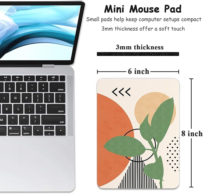 Dapesuom Small Mouse Pad, 6 x 8 Inch Thick Rubber Premium-Textured Non-Slip - Image 2